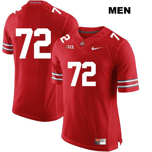 Avery Henry Ohio State Buckeyes Authentic Mens Stitched no. 72 Red College Football Jersey - No Name