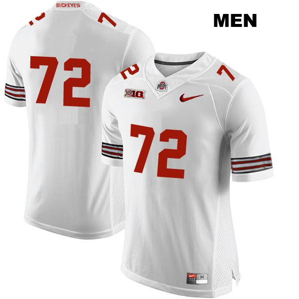 Stitched Avery Henry Ohio State Buckeyes Authentic Mens no. 72 White College Football Jersey - No Name