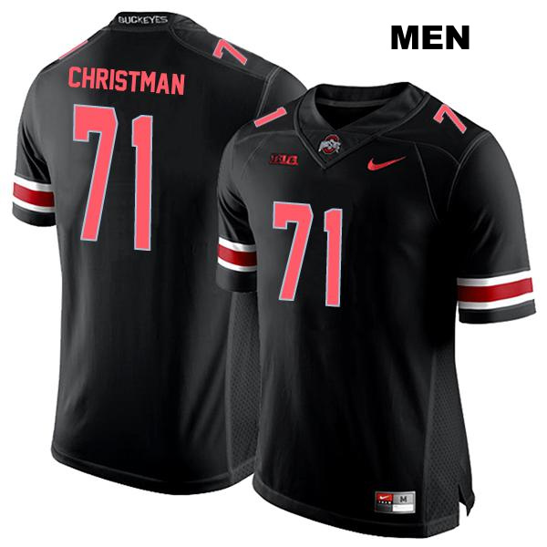 Ben Christman Stitched Ohio State Buckeyes Authentic Mens no. 71 Black College Football Jersey
