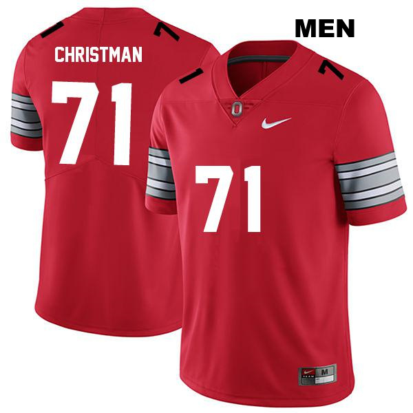 Ben Christman Ohio State Buckeyes Authentic Mens Stitched no. 71 Darkred College Football Jersey