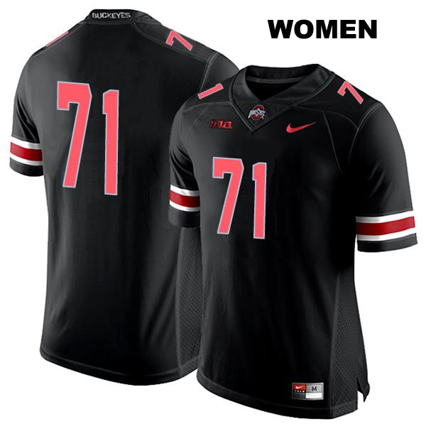 Ben Christman Ohio State Buckeyes Authentic Womens Stitched no. 71 Black College Football Jersey - No Name