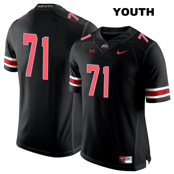 Ben Christman Ohio State Buckeyes Stitched Authentic Youth no. 71 Black College Football Jersey - No Name