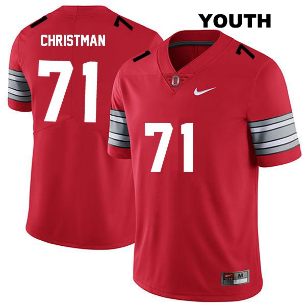 Ben Christman Ohio State Buckeyes Authentic Youth no. 71 Stitched Darkred College Football Jersey
