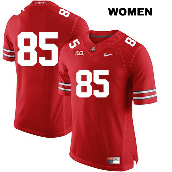 Bennett Christian Stitched Ohio State Buckeyes Authentic Womens no. 85 Red College Football Jersey - No Name