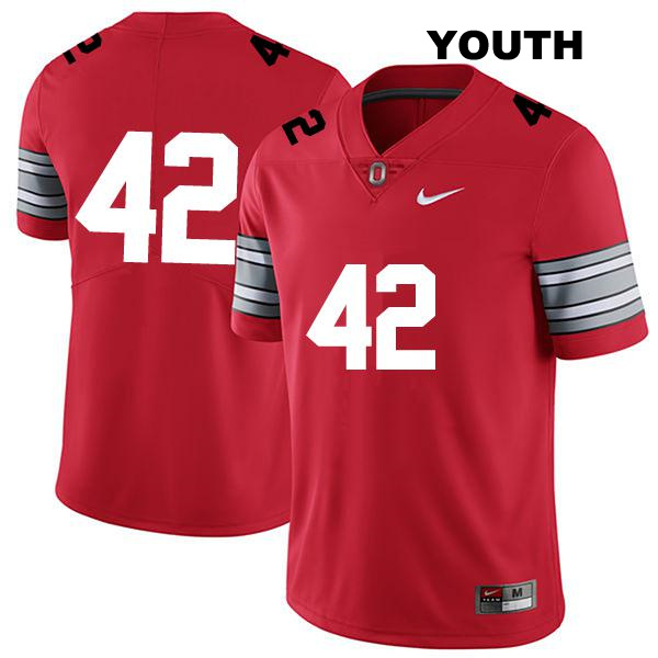 Bradley Robinson Ohio State Buckeyes Authentic Youth no. 42 Stitched Darkred College Football Jersey - No Name