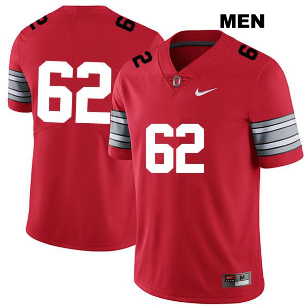 Bryce Prater Ohio State Buckeyes Authentic Mens Stitched no. 62 Darkred College Football Jersey - No Name