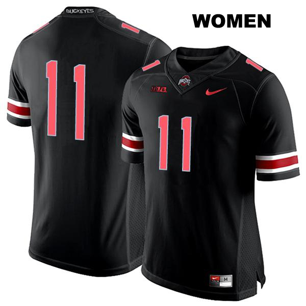CJ Hicks Ohio State Buckeyes Authentic Stitched Womens no. 11 Black College Football Jersey - No Name