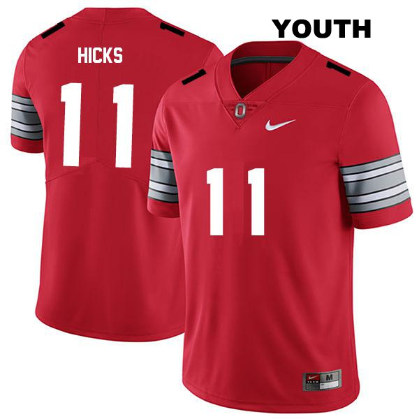 CJ Hicks Ohio State Buckeyes Authentic Youth no. 11 Stitched Darkred College Football Jersey