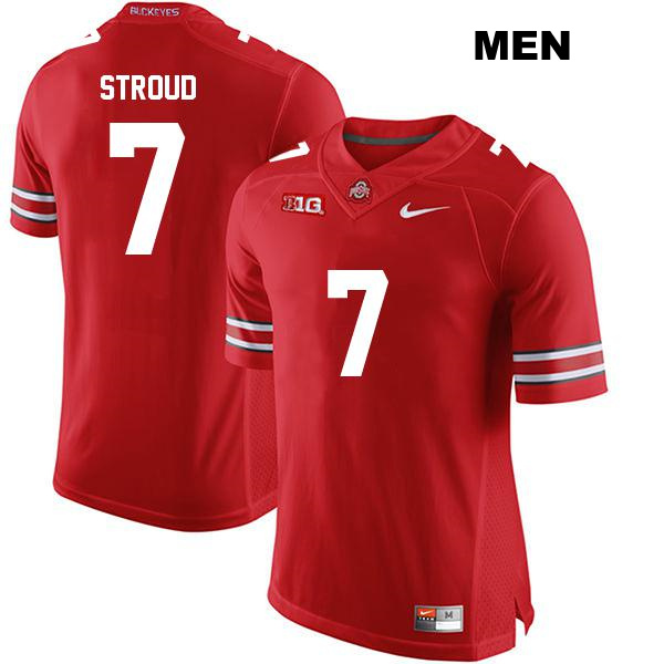 CJ Stroud Ohio State Buckeyes Authentic Mens no. 7 Stitched Red College Football Jersey