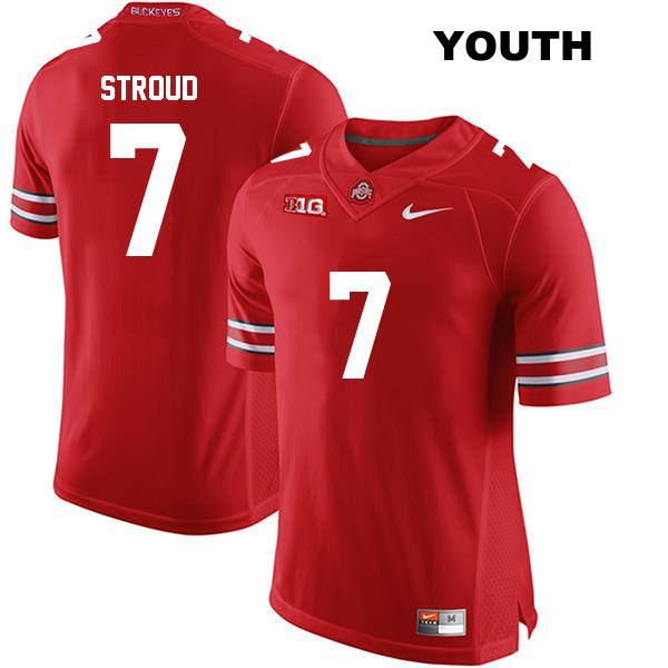 CJ Stroud Stitched Ohio State Buckeyes Authentic Youth no. 7 Red College Football Jersey