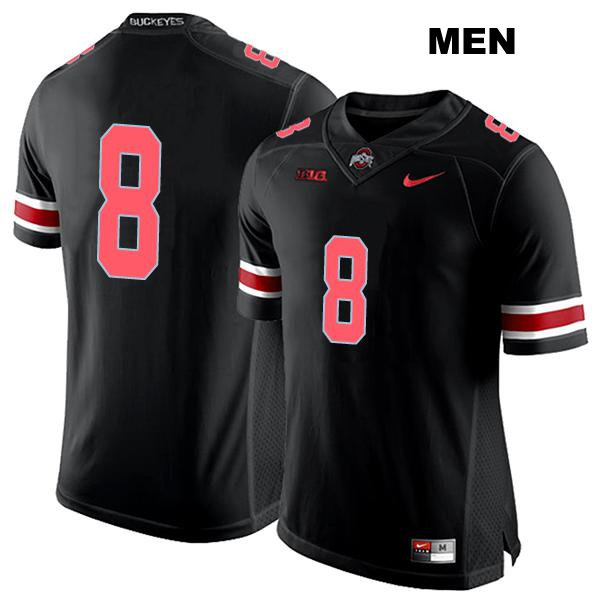 Cade Stover Stitched Ohio State Buckeyes Authentic Mens no. 8 Black College Football Jersey - No Name