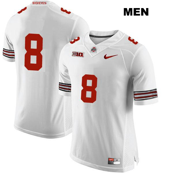 Cade Stover Ohio State Buckeyes Stitched Authentic Mens no. 8 White College Football Jersey - No Name