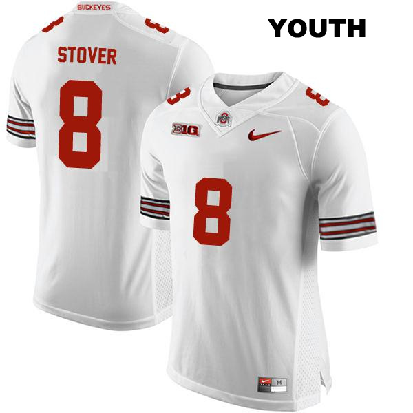 Cade Stover Ohio State Buckeyes Authentic Stitched Youth no. 8 White College Football Jersey
