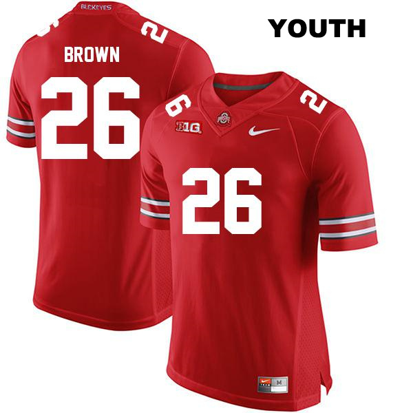 Cameron Brown Ohio State Buckeyes Stitched Authentic Youth no. 26 Red College Football Jersey