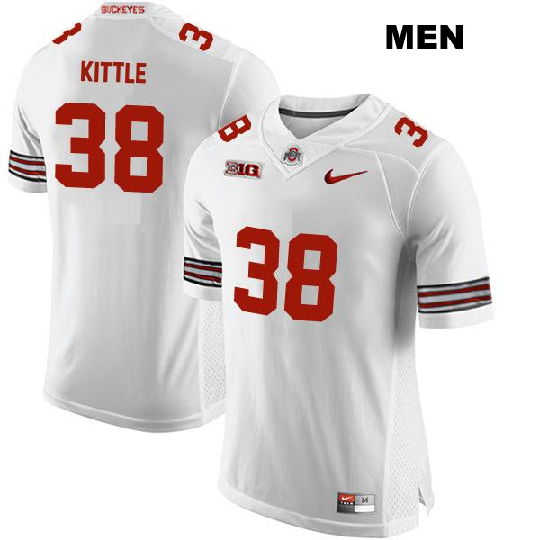 Stitched Cameron Kittle Ohio State Buckeyes Authentic Mens no. 38 White College Football Jersey