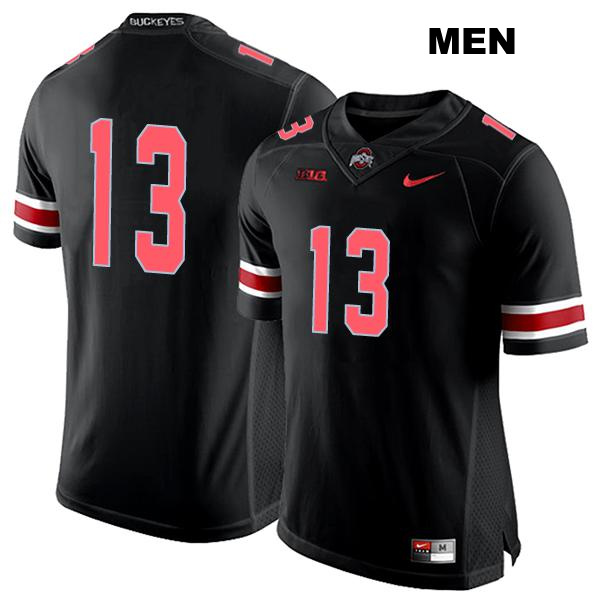 Cameron Martinez Ohio State Buckeyes Authentic Mens no. 13 Stitched Black College Football Jersey - No Name