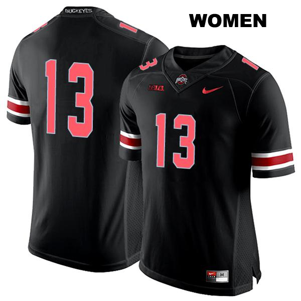 Cameron Martinez Ohio State Buckeyes Authentic Womens Stitched no. 13 Black College Football Jersey - No Name