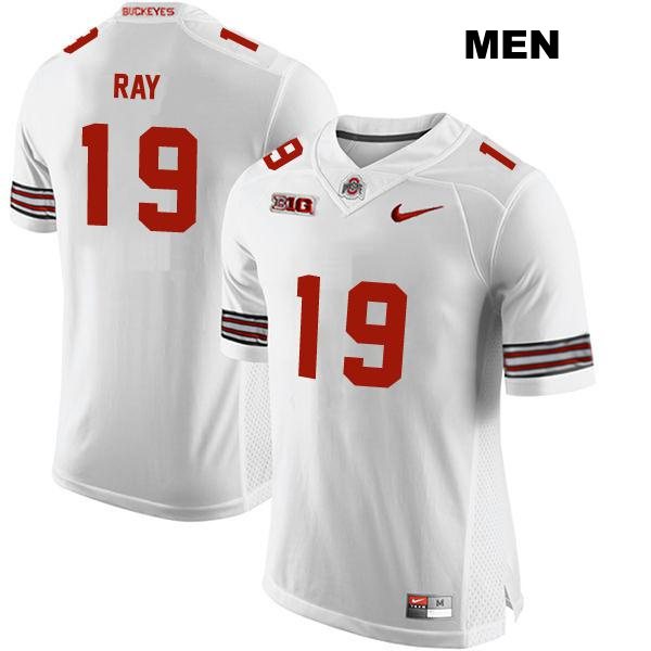 Chad Ray Stitched Ohio State Buckeyes Authentic Mens no. 19 White College Football Jersey