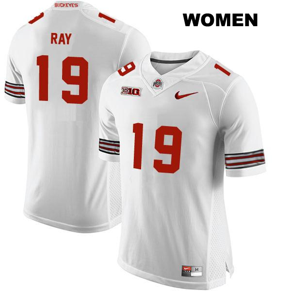 Chad Ray Ohio State Buckeyes Authentic Womens Stitched no. 19 White College Football Jersey