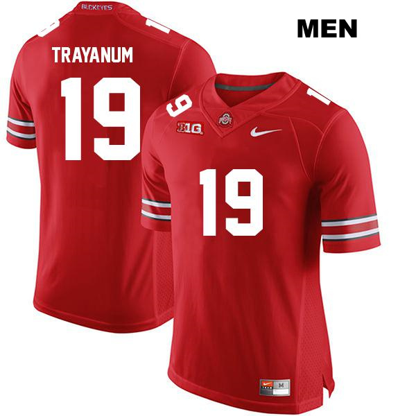 Chip Trayanum Stitched Ohio State Buckeyes Authentic Mens no. 19 Red College Football Jersey