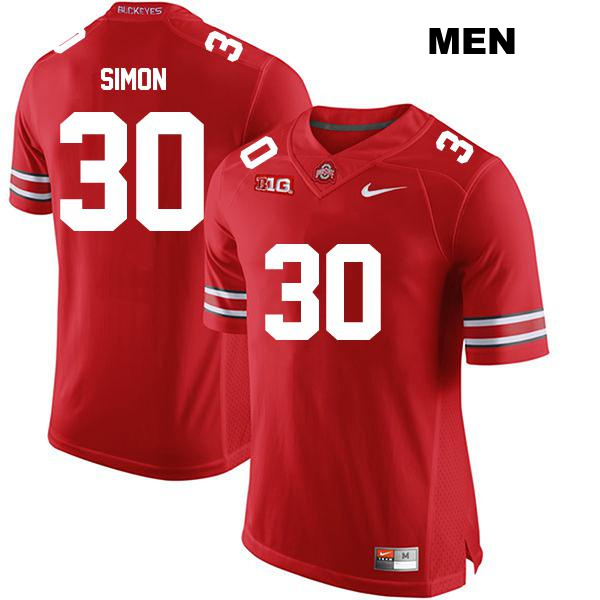 Cody Simon Stitched Ohio State Buckeyes Authentic Mens no. 30 Red College Football Jersey