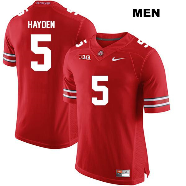 Dallan Hayden Ohio State Buckeyes Authentic Mens Stitched no. 5 Red College Football Jersey