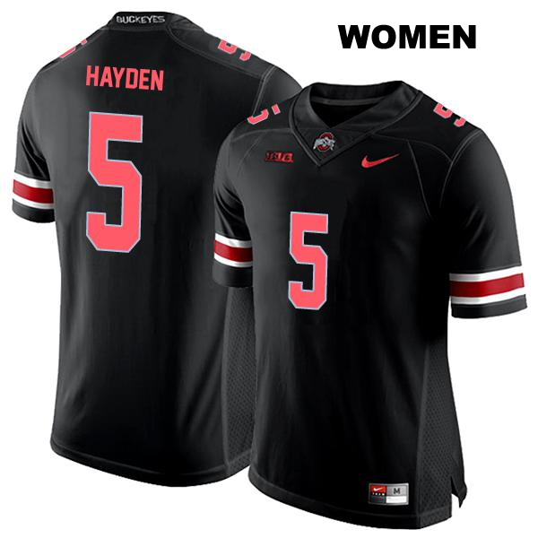 Dallan Hayden Ohio State Buckeyes Stitched Authentic Womens no. 5 Black College Football Jersey