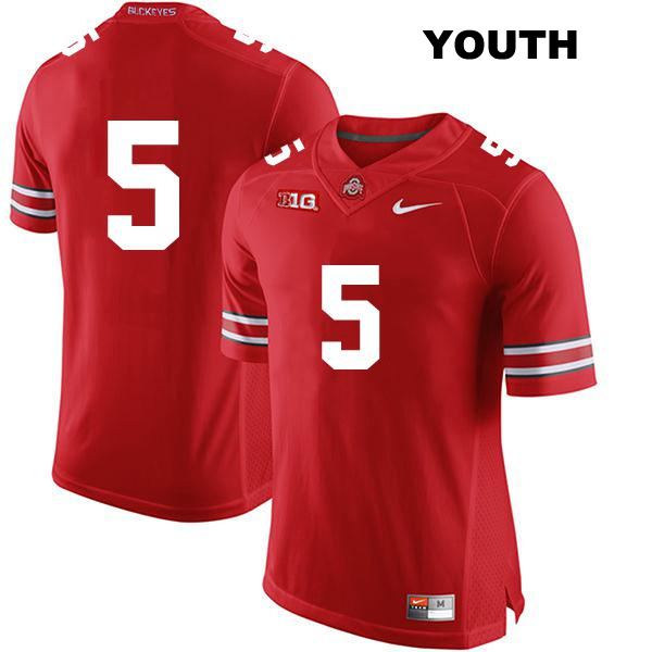 Dallan Hayden Ohio State Buckeyes Authentic Youth Stitched no. 5 Red College Football Jersey - No Name