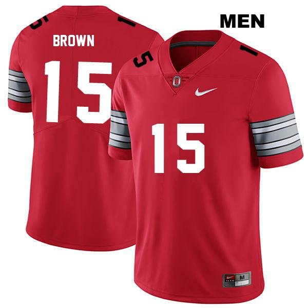 Devin Brown Ohio State Buckeyes Authentic Mens Stitched no. 15 Darkred College Football Jersey