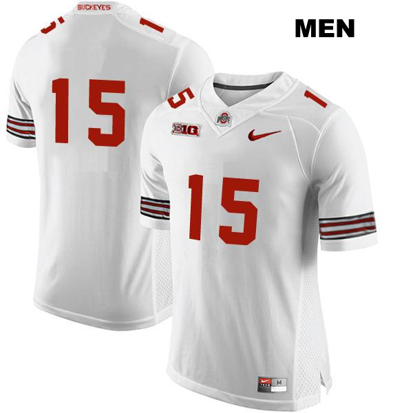 Devin Brown Stitched Ohio State Buckeyes Authentic Mens no. 15 White College Football Jersey - No Name
