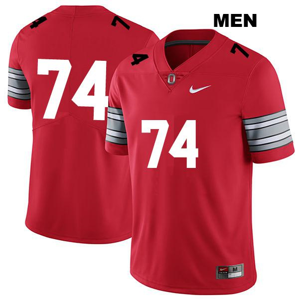 Donovan Jackson Ohio State Buckeyes Authentic Stitched Mens no. 74 Darkred College Football Jersey - No Name