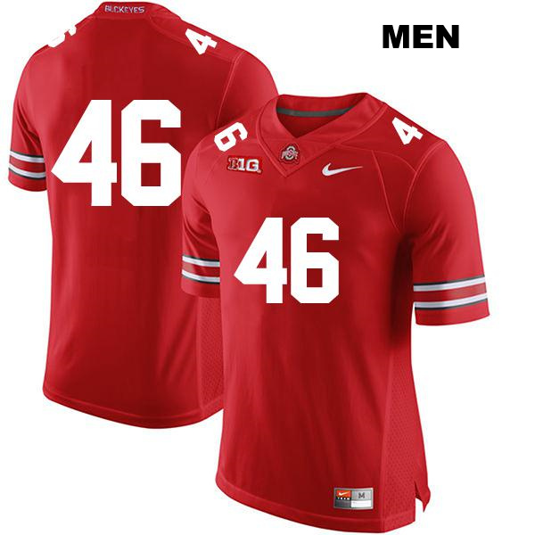 Elias Myers Ohio State Buckeyes Authentic Mens Stitched no. 46 Red College Football Jersey - No Name