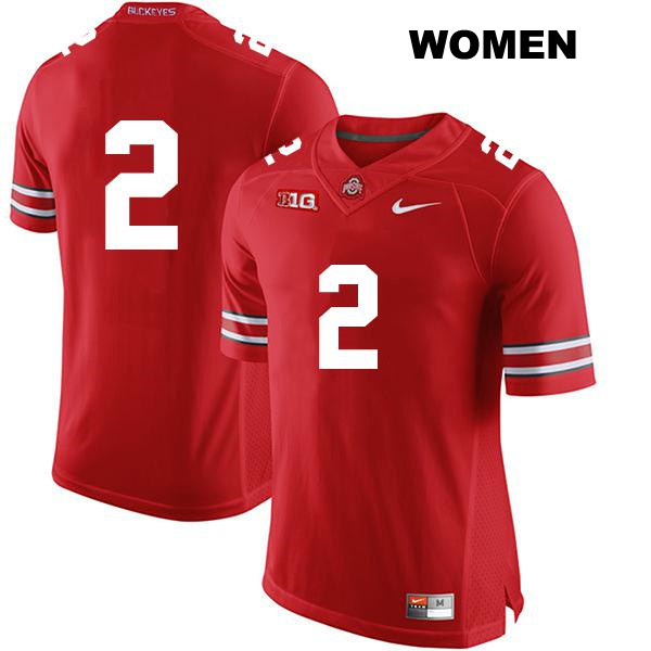 Stitched Emeka Egbuka Ohio State Buckeyes Authentic Womens no. 2 Red College Football Jersey - No Name