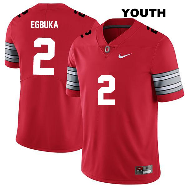 Emeka Egbuka Ohio State Buckeyes Authentic Youth no. 2 Stitched Darkred College Football Jersey