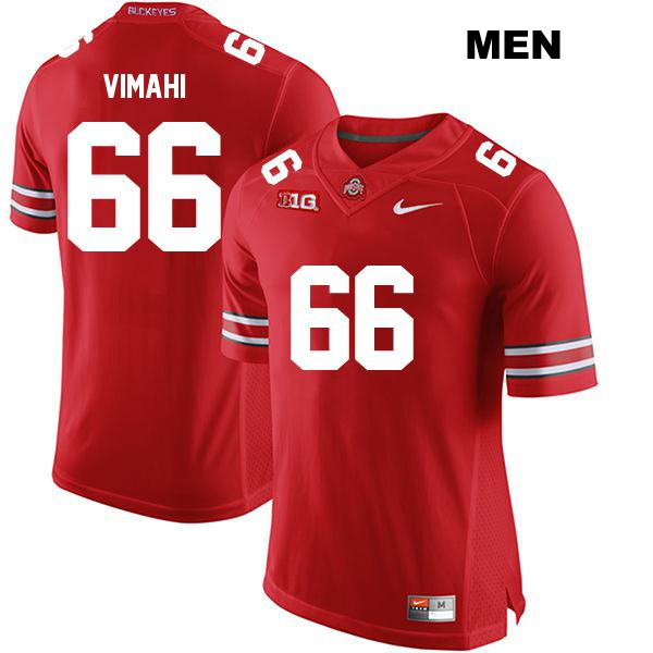 Enokk Vimahi Ohio State Buckeyes Authentic Mens Stitched no. 66 Red College Football Jersey