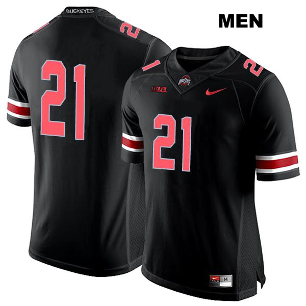 Evan Pryor Ohio State Buckeyes Authentic Mens Stitched no. 21 Black College Football Jersey - No Name