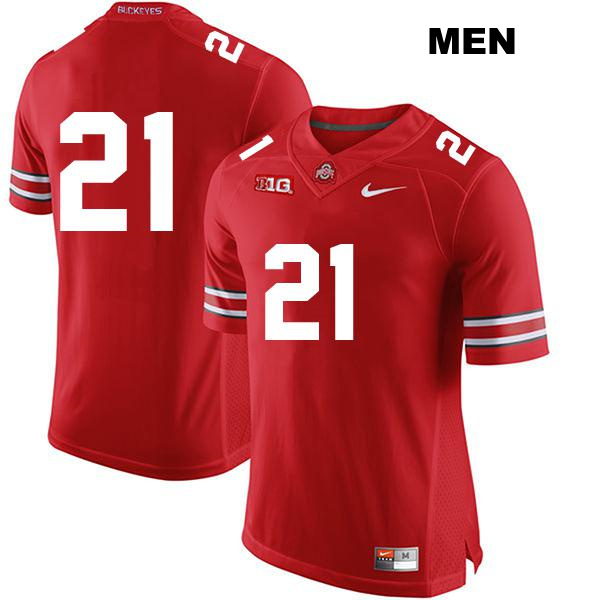 Stitched Evan Pryor Ohio State Buckeyes Authentic Mens no. 21 Red College Football Jersey - No Name
