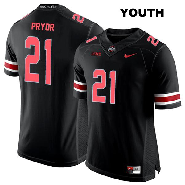 Evan Pryor Ohio State Buckeyes Stitched Authentic Youth no. 21 Black College Football Jersey