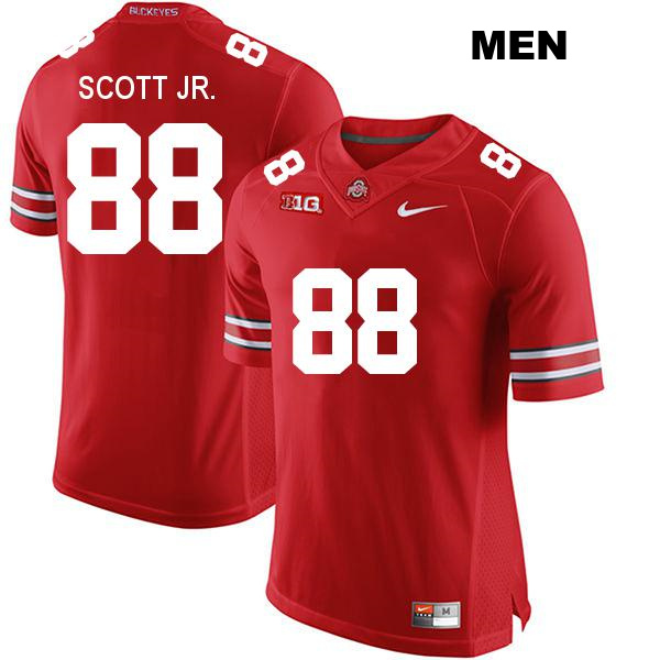 Stitched Gee Scott Jr Ohio State Buckeyes Authentic Mens no. 88 Red College Football Jersey