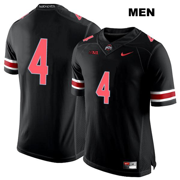 JK Johnson Stitched Ohio State Buckeyes Authentic Mens no. 4 Black College Football Jersey - No Name