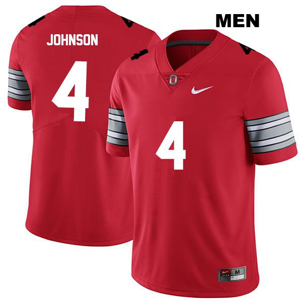 JK Johnson Ohio State Buckeyes Authentic Mens no. 4 Stitched Darkred College Football Jersey
