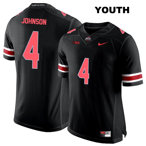 JK Johnson Ohio State Buckeyes Authentic Stitched Youth no. 4 Black College Football Jersey