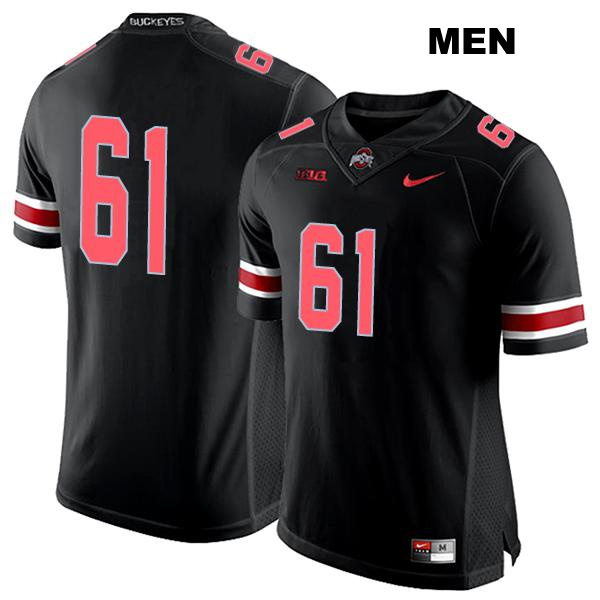 Stitched Jack Forsman Ohio State Buckeyes Authentic Mens no. 61 Black College Football Jersey - No Name