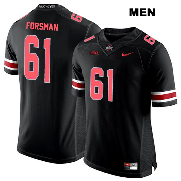 Jack Forsman Ohio State Buckeyes Stitched Authentic Mens no. 61 Black College Football Jersey