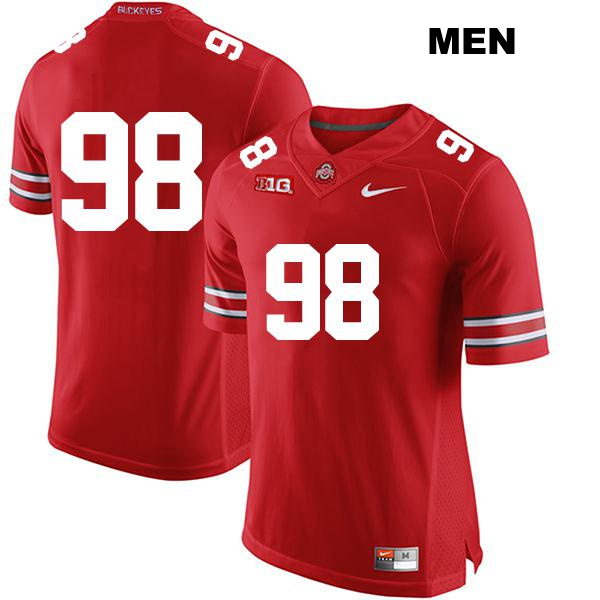 Jake Seibert Ohio State Buckeyes Authentic Mens no. 98 Stitched Red College Football Jersey - No Name