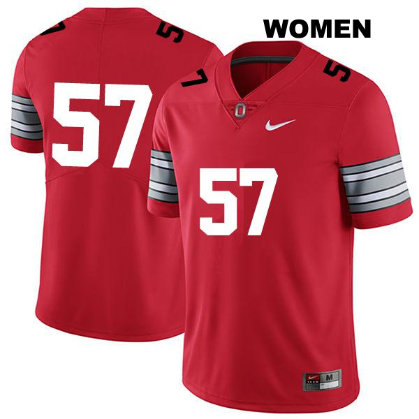 Jalen Pace Ohio State Buckeyes Authentic Womens Stitched no. 57 Darkred College Football Jersey - No Name