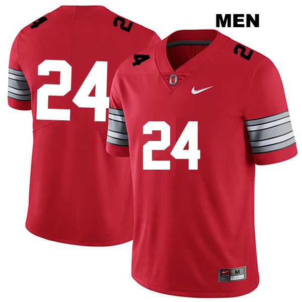 Jantzen Dunn Ohio State Buckeyes Authentic Mens no. 24 Stitched Darkred College Football Jersey - No Name