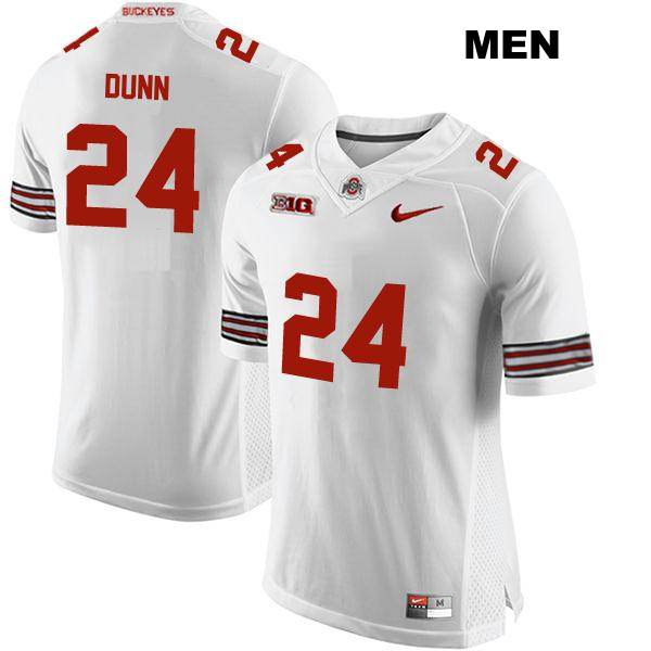 Jantzen Dunn Ohio State Buckeyes Authentic Mens Stitched no. 24 White College Football Jersey