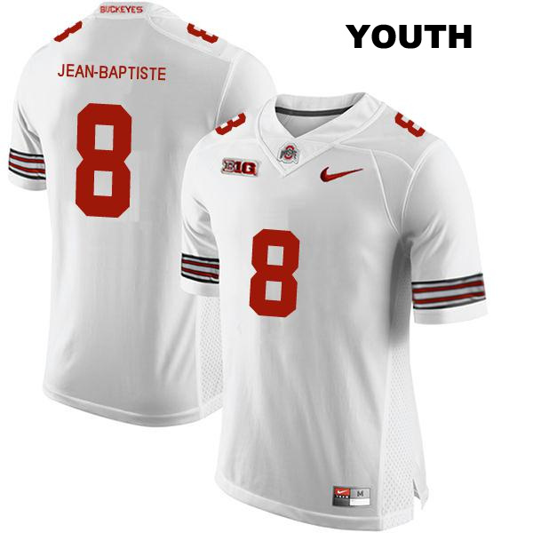 Javontae Jean-Baptiste Ohio State Buckeyes Authentic Stitched Youth no. 8 White College Football Jersey