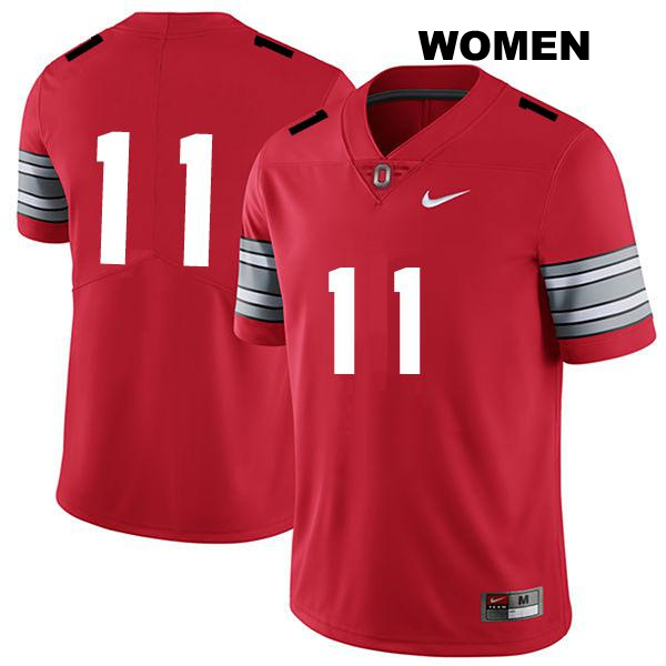 Jaxon Smith-Njigba Ohio State Buckeyes Authentic Womens no. 11 Stitched Darkred College Football Jersey - No Name
